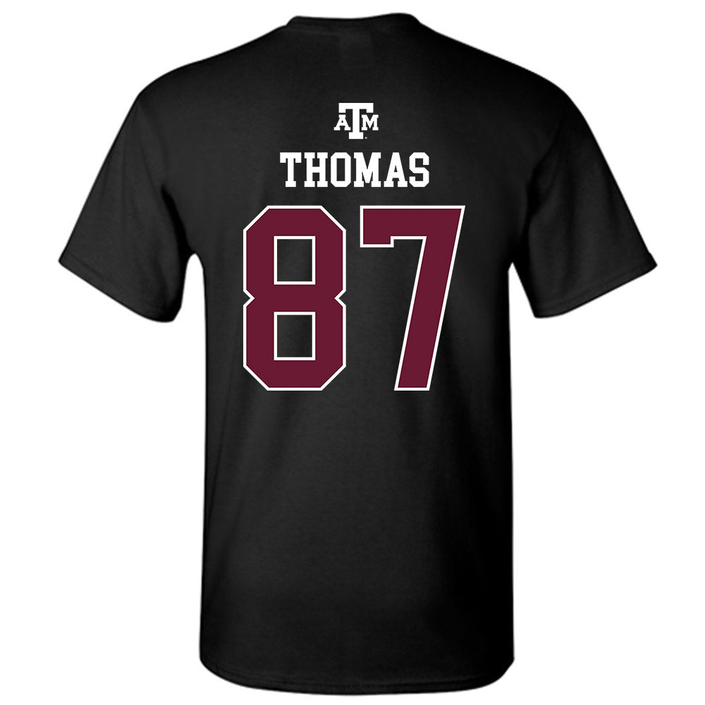 Texas A&M - NCAA Football : Houston Thomas - Black Out 2026 T-Shirt-1