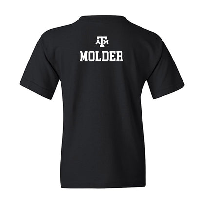 Texas A&M - NCAA Men's Tennis : Markus Molder - Black Out 2026 Youth T-Shirt-1