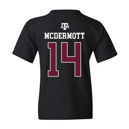 Texas A&M - NCAA Men's Basketball : Chris Mcdermott - Black Out 2026 Youth T-Shirt-1