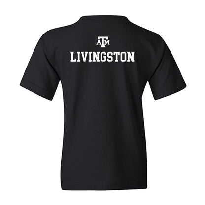 Texas A&M - NCAA Women's Track & Field : Maddie Livingston - Black Out 2026 Youth T-Shirt-1