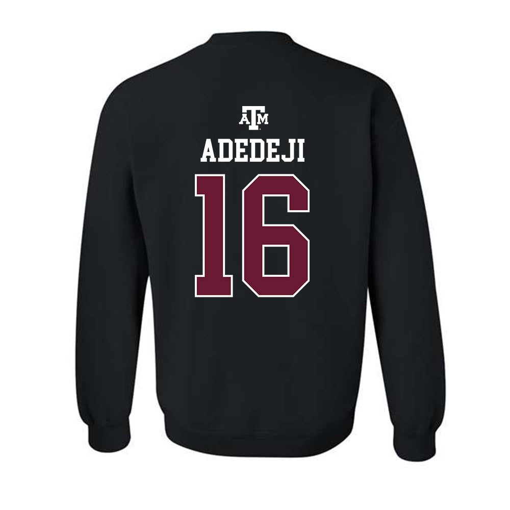 Texas A&M - NCAA Women's Volleyball : Lolufe Adedeji - Black Out 2026 Crewneck Sweatshirt-1
