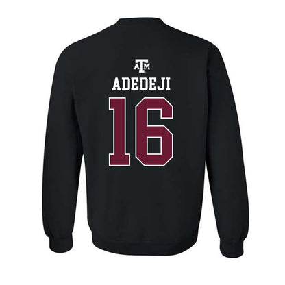 Texas A&M - NCAA Women's Volleyball : Lolufe Adedeji - Black Out 2026 Crewneck Sweatshirt-1