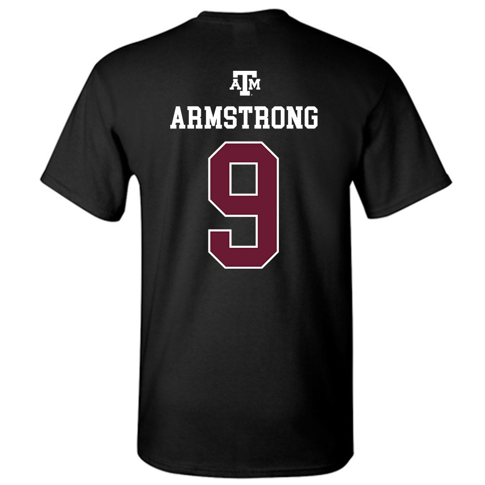 Texas A&M - NCAA Football : Kiotti Armstrong - Black Out 2026 T-Shirt-1