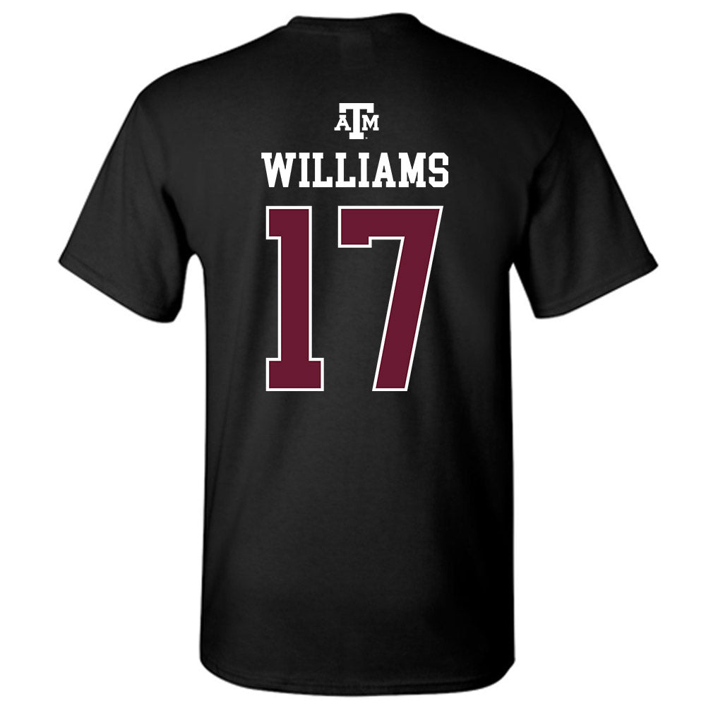Texas A&M - NCAA Football : Madden Williams - Black Out 2026 T-Shirt-1