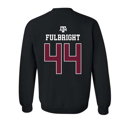 Texas A&M - NCAA Baseball : Cooper Fulbright - Black Out 2026 Crewneck Sweatshirt-1