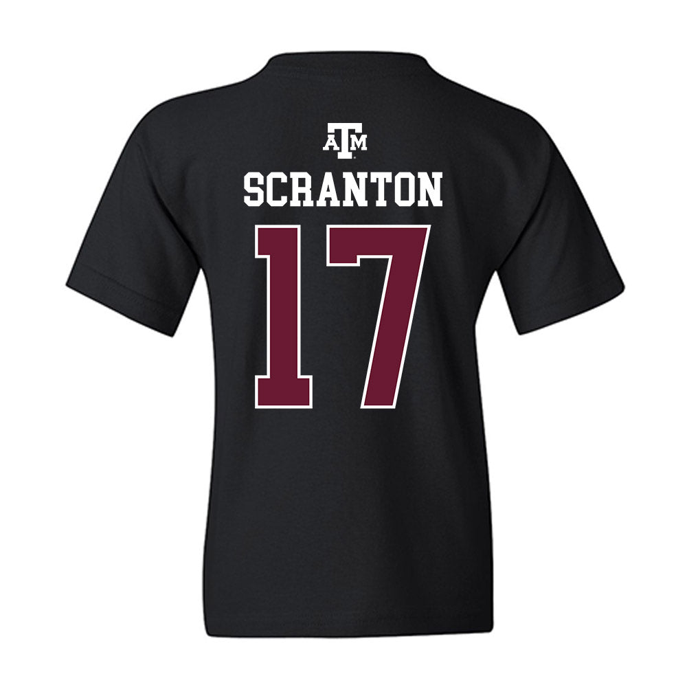 Texas A&M - NCAA Women's Soccer : Mia Scranton - Black Out 2026 Youth T-Shirt-1
