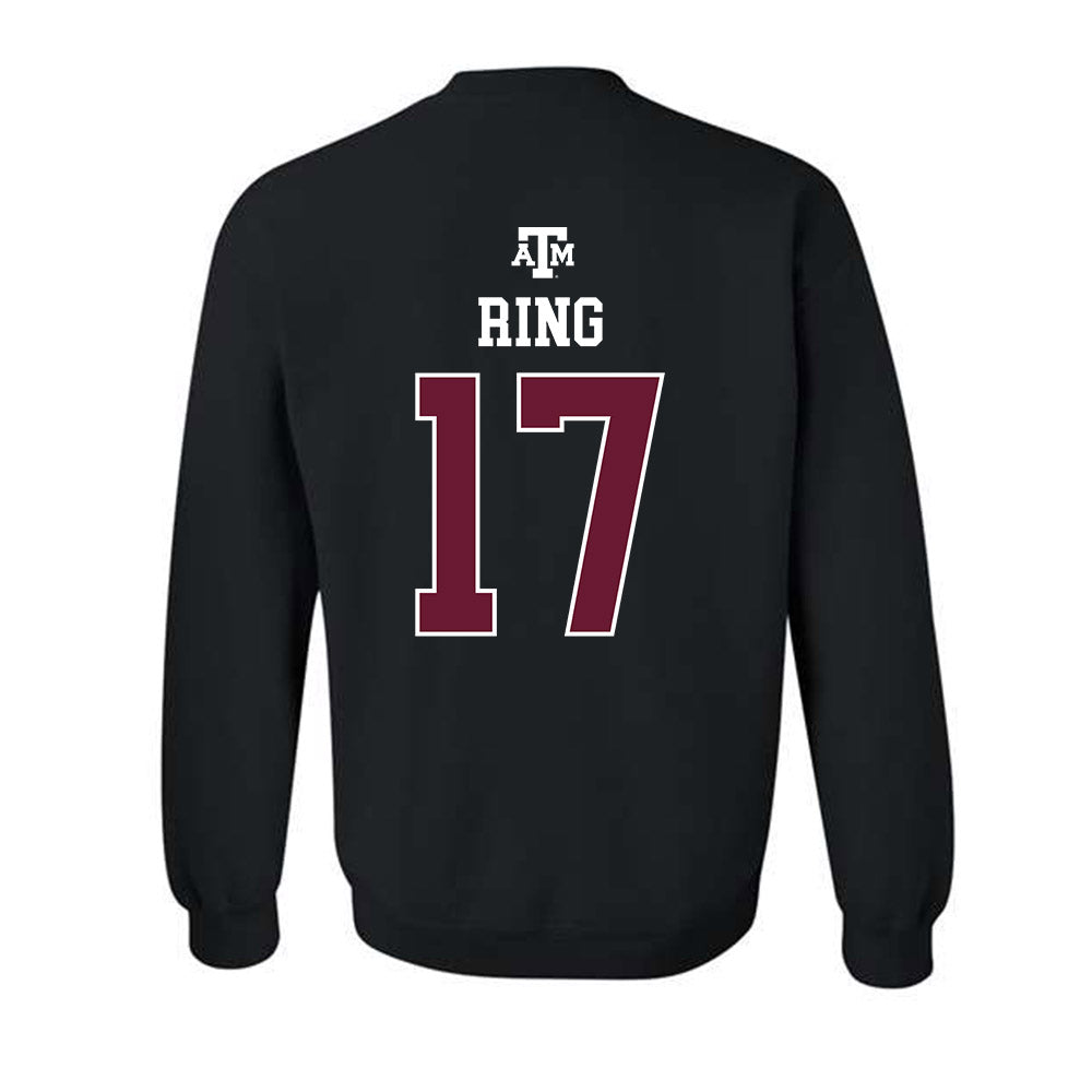 Texas A&M - NCAA Women's Volleyball : Natalie Ring - Black Out 2026 Crewneck Sweatshirt-1