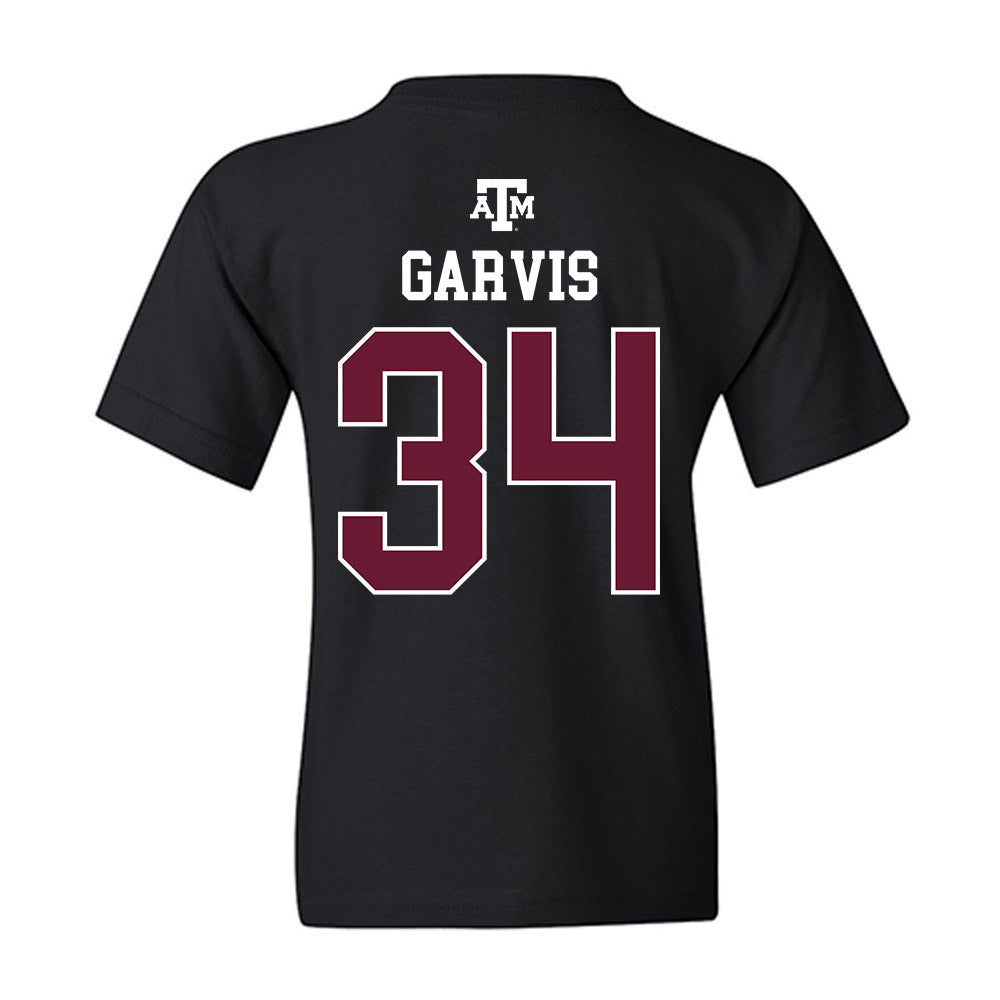 Texas A&M - NCAA Football : Kyle Garvis - Black Out 2026 Youth T-Shirt-1
