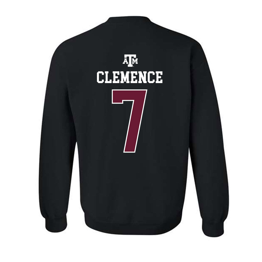 Texas A&M - NCAA Men's Basketball : Zach Clemence - Black Out 2026 Crewneck Sweatshirt-1