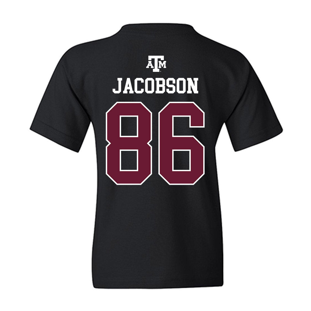 Texas A&M - NCAA Football : Evan Jacobson - Black Out 2026 Youth T-Shirt-1