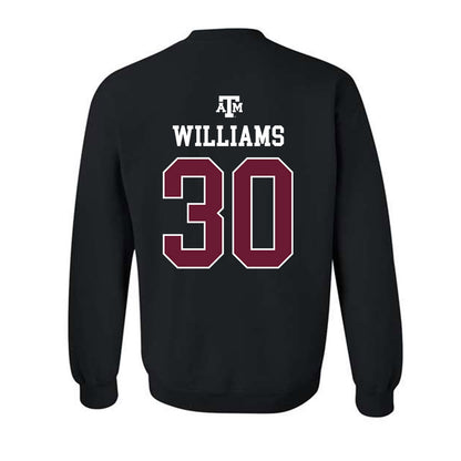 Texas A&M - NCAA Football : Solomon Williams - Black Out 2026 Crewneck Sweatshirt-1