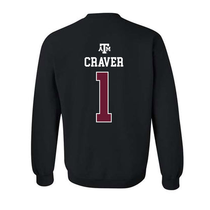 Texas A&M - NCAA Football : Mario Craver - Black Out 2026 Crewneck Sweatshirt-1