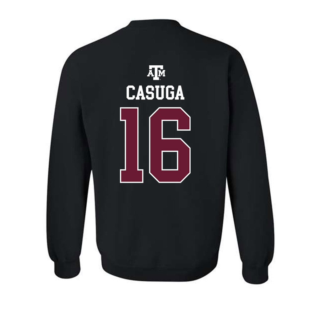 Texas A&M - NCAA Football : Helaman Casuga - Black Out 2026 Crewneck Sweatshirt-1