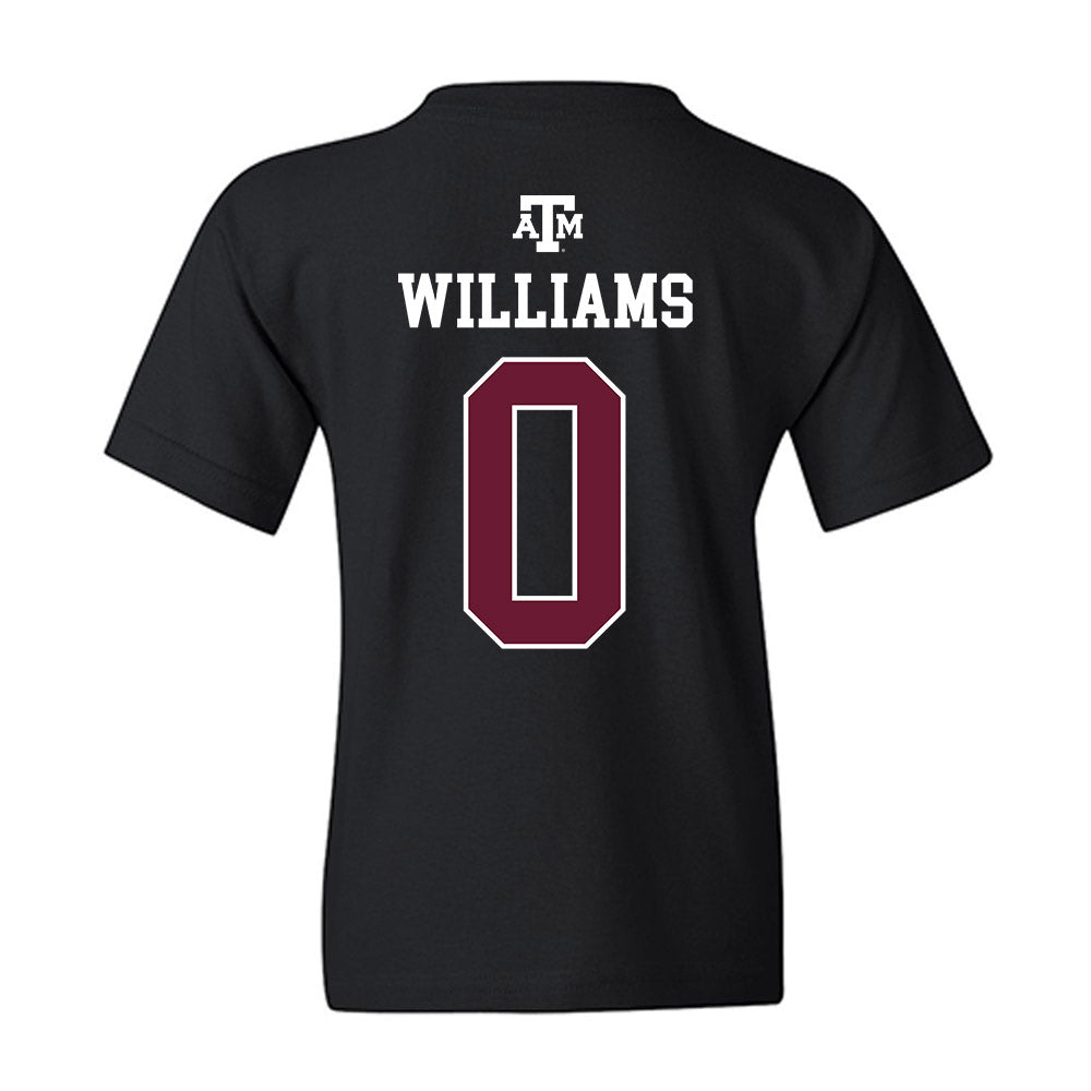 Texas A&M - NCAA Football : Izaiah Williams - Black Out 2026 Youth T-Shirt-1
