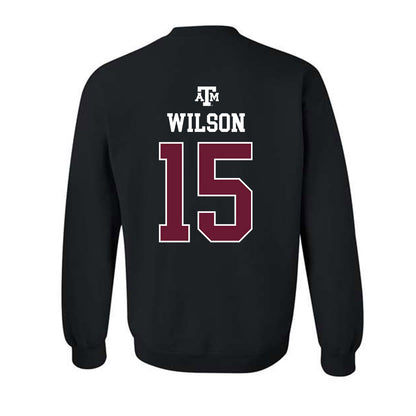 Texas A&M - NCAA Football : Tylan Wilson - Black Out 2026 Crewneck Sweatshirt-1