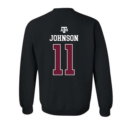 Texas A&M - NCAA Football : Kelshaun Johnson - Black Out 2026 Crewneck Sweatshirt-1