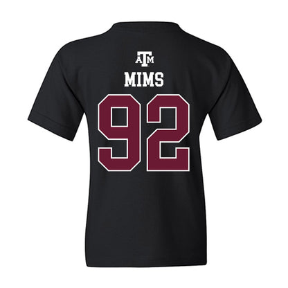 Texas A&M - NCAA Football : CJ Mims - Black Out 2026 Youth T-Shirt-1