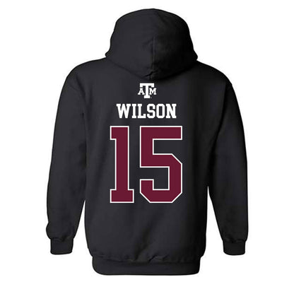 Texas A&M - NCAA Football : Tylan Wilson - Black Out 2026 Hooded Sweatshirt-1