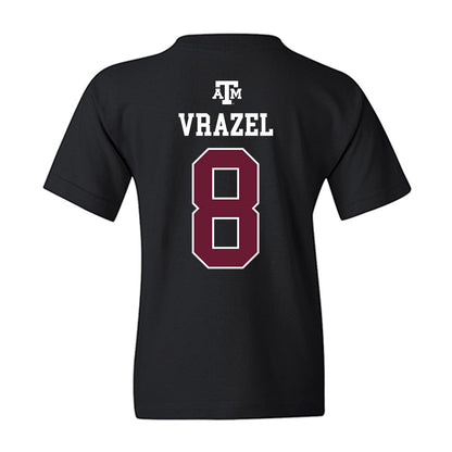 Texas A&M - NCAA Softball : Francessca Vrazel - Black Out 2026 Youth T-Shirt-1
