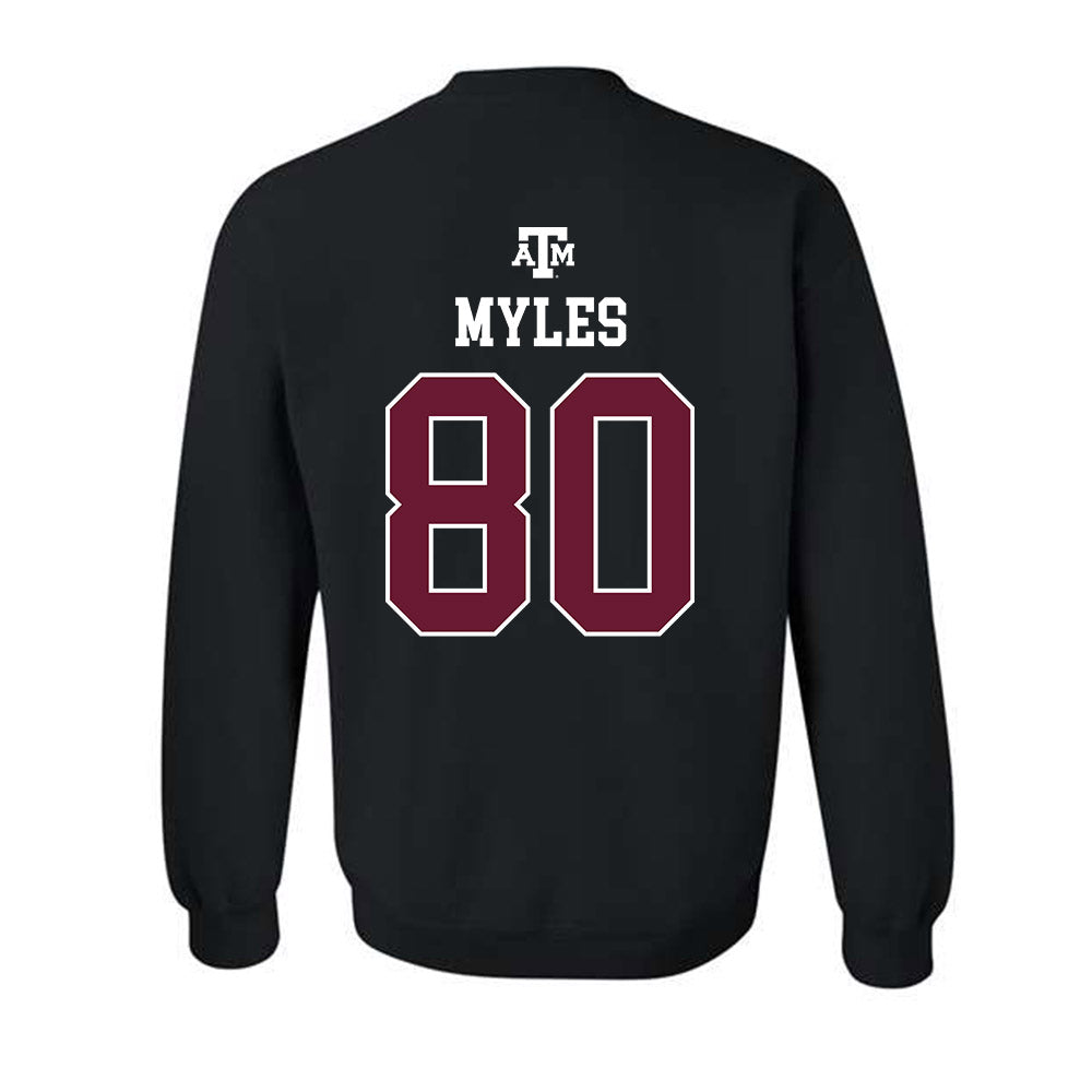 Texas A&M - NCAA Football : Jerome Myles - Black Out 2026 Crewneck Sweatshirt-1