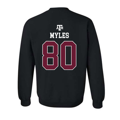 Texas A&M - NCAA Football : Jerome Myles - Black Out 2026 Crewneck Sweatshirt-1
