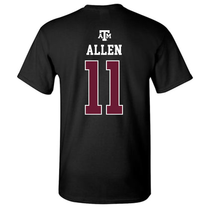 Texas A&M - NCAA Softball : Paislie Allen - Black Out 2026 T-Shirt-1