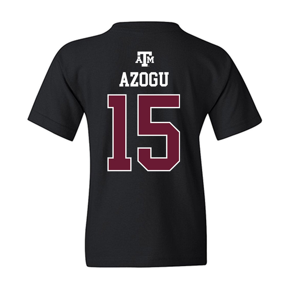 Texas A&M - NCAA Women's Basketball : Faa Azogu - Black Out 2026 Youth T-Shirt-1