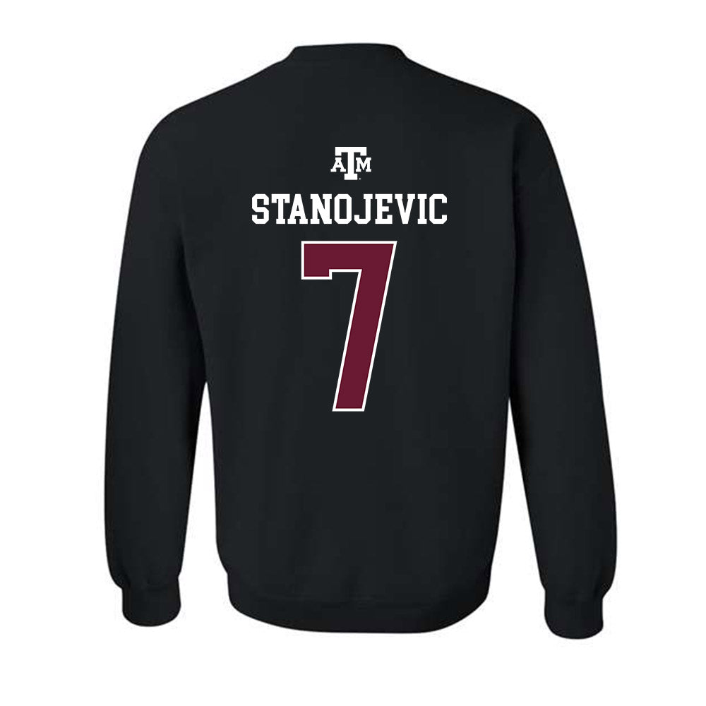 Texas A&M - NCAA Women's Volleyball : Djurdja Stanojevic - Black Out 2026 Crewneck Sweatshirt-1