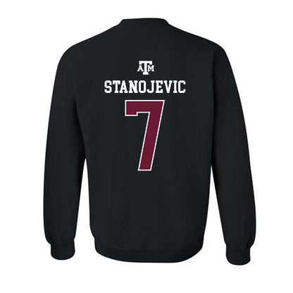 Texas A&M - NCAA Women's Volleyball : Djurdja Stanojevic - Black Out 2026 Crewneck Sweatshirt-1