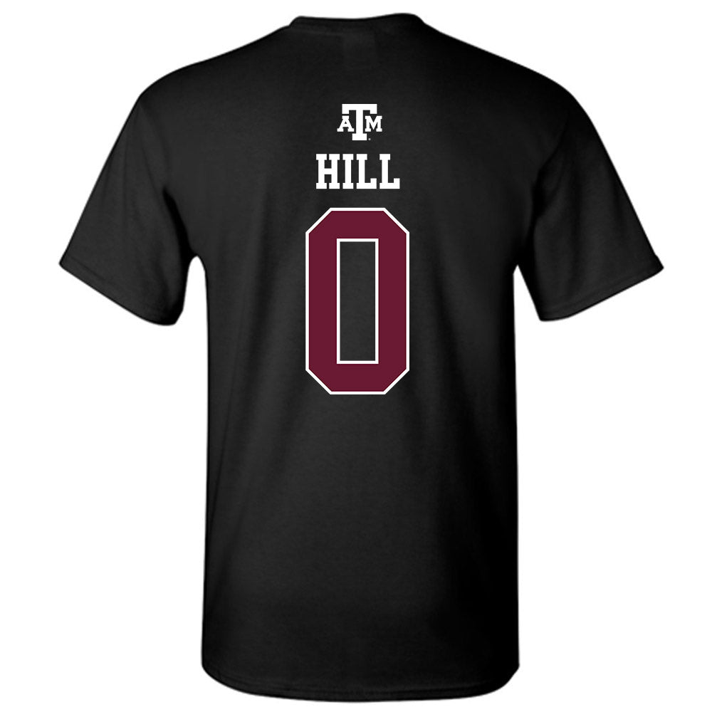 Texas A&M - NCAA Men's Basketball : Marcus Hill - Black Out 2026 T-Shirt-1