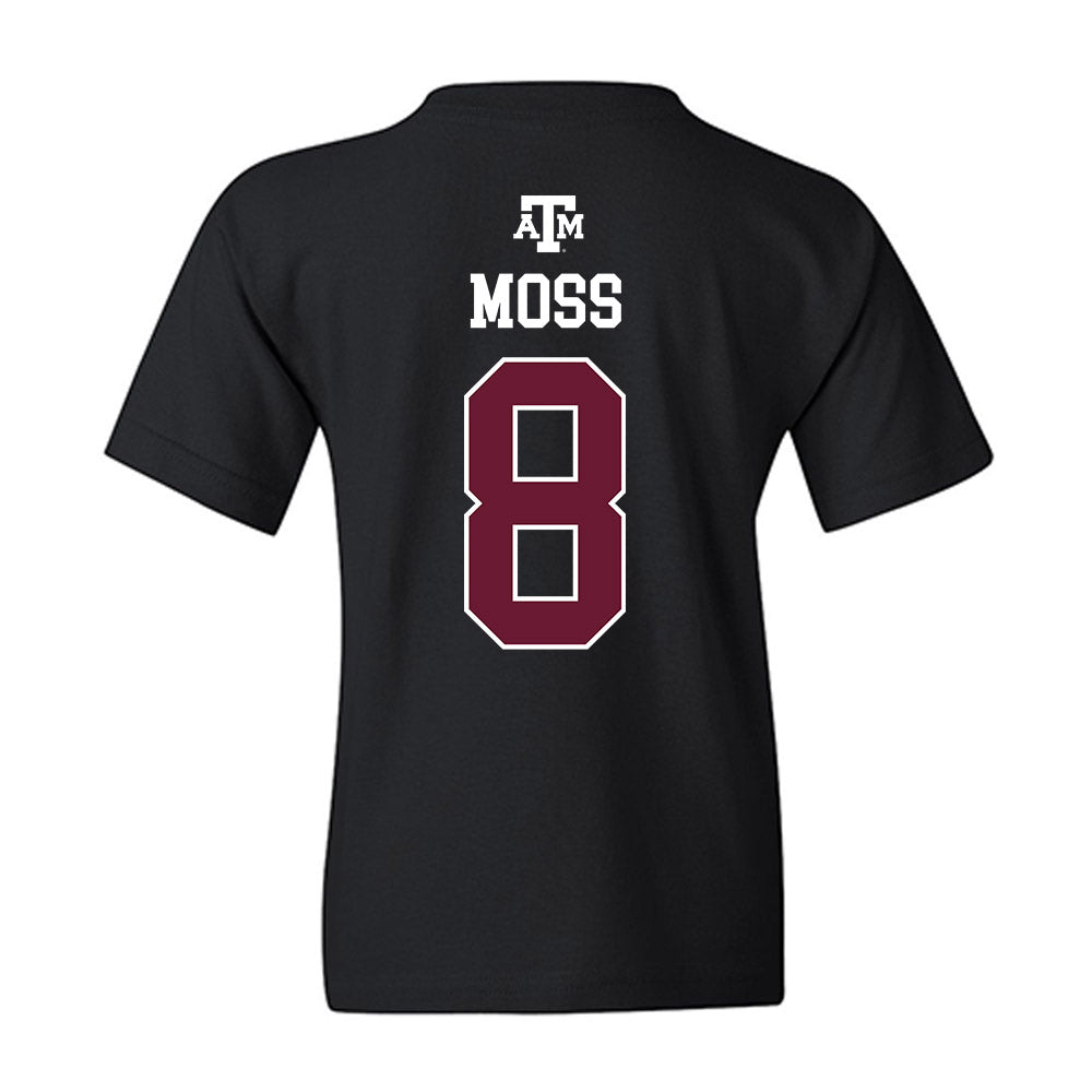 Texas A&M - NCAA Football : Le'Veon Moss - Black Out 2026 Youth T-Shirt-1
