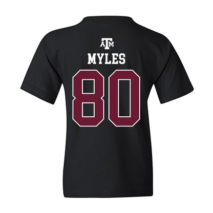 Texas A&M - NCAA Football : Jerome Myles - Black Out 2026 Youth T-Shirt-1