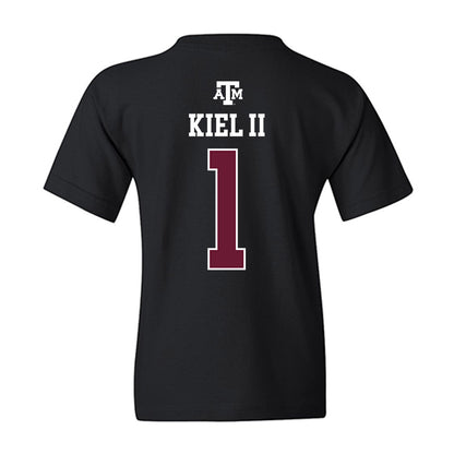 Texas A&M - NCAA Baseball : Terrence Kiel II - Black Out 2026 Youth T-Shirt-1