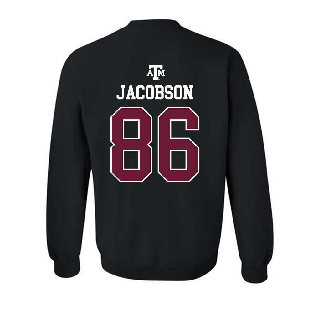 Texas A&M - NCAA Football : Evan Jacobson - Black Out 2026 Crewneck Sweatshirt-1