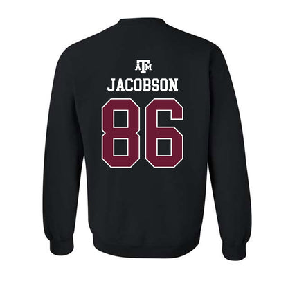 Texas A&M - NCAA Football : Evan Jacobson - Black Out 2026 Crewneck Sweatshirt-1