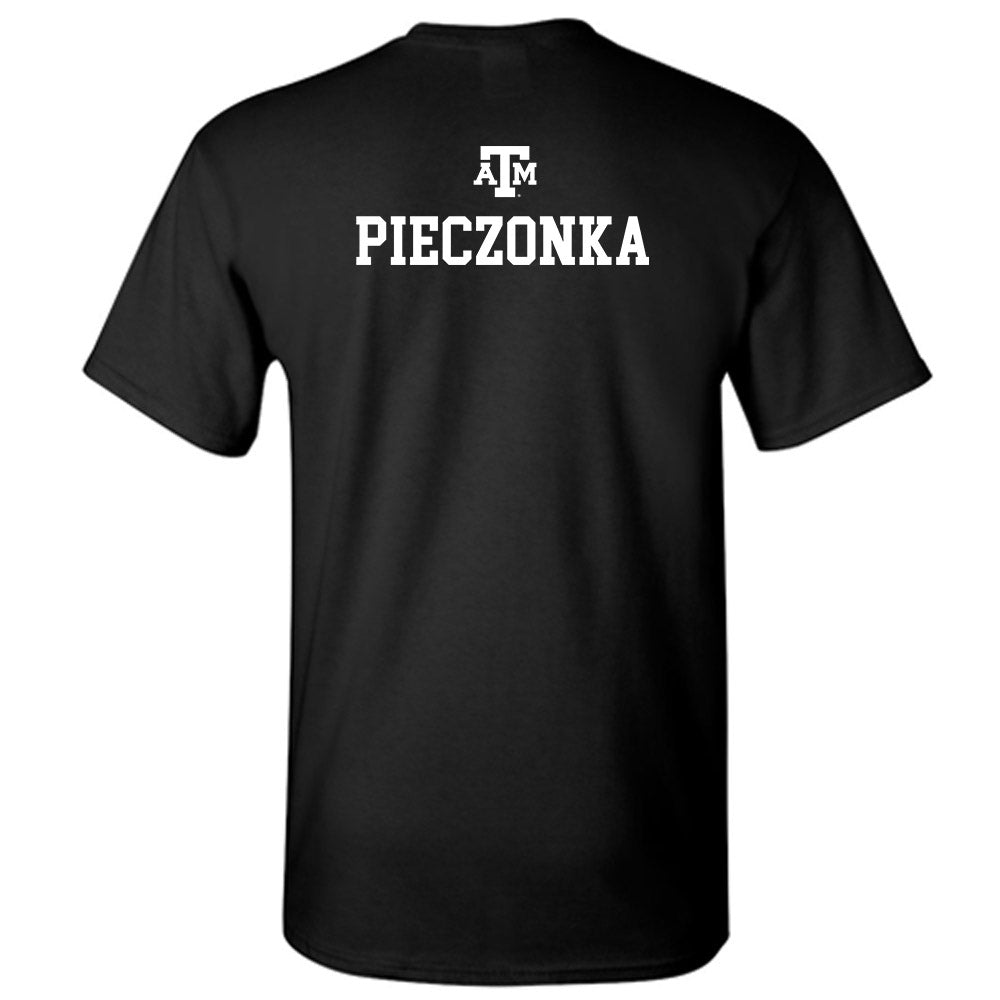 Texas A&M - NCAA Men's Tennis : Filip Pieczonka - Black Out 2026 T-Shirt-1