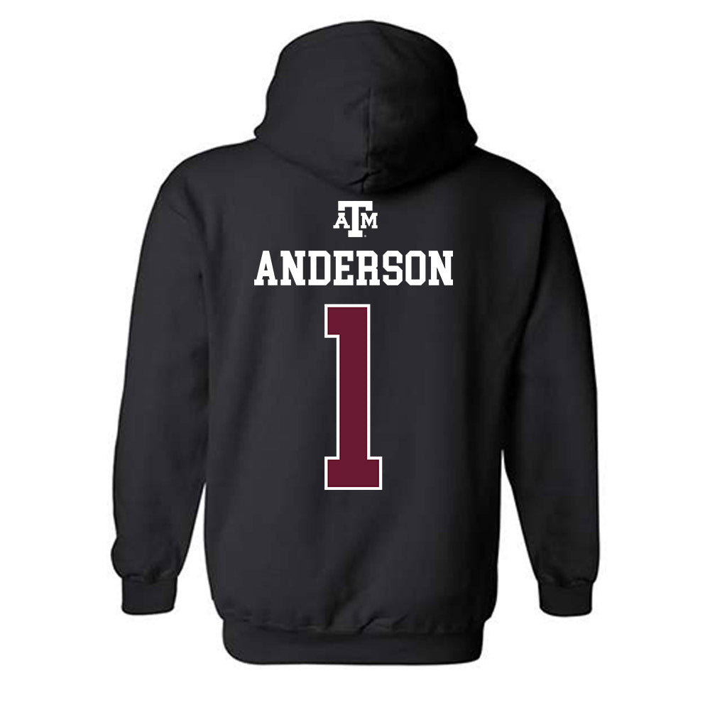 Texas A&M - NCAA Football : Bryce Anderson - Black Out 2026 Hooded Sweatshirt-1