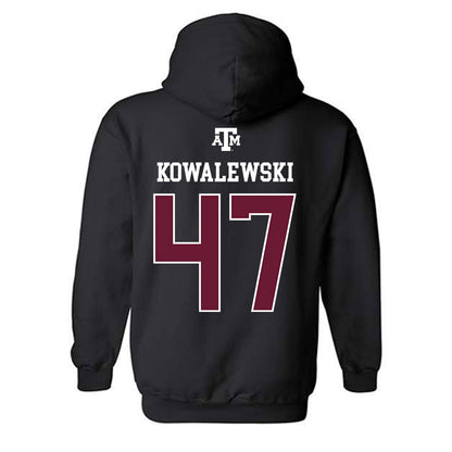 Texas A&M - NCAA Softball : Ariel Kowalewski - Black Out 2026 Hooded Sweatshirt-1