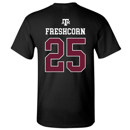Texas A&M - NCAA Baseball : Clayton Freshcorn - Black Out 2026 T-Shirt-1