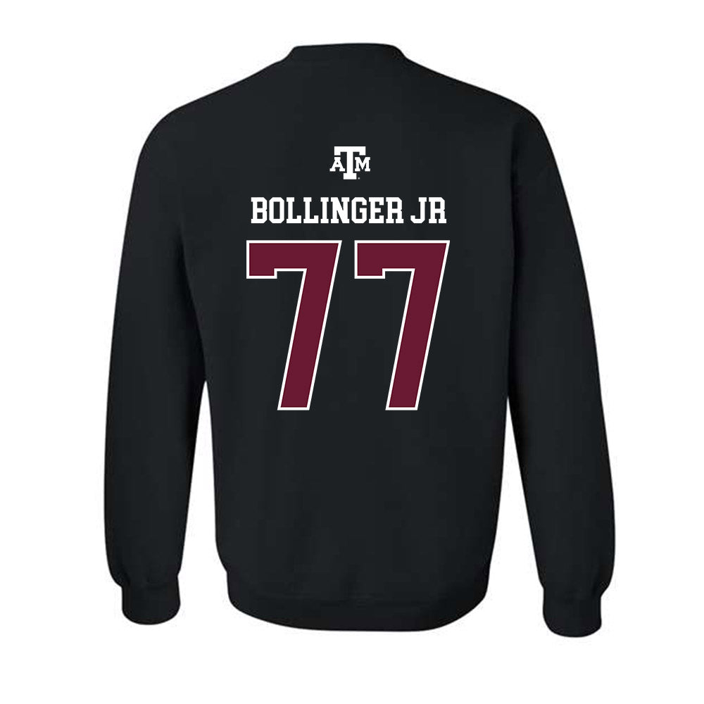Texas A&M - NCAA Baseball : Michael Bollinger Jr - Black Out 2026 Crewneck Sweatshirt-1