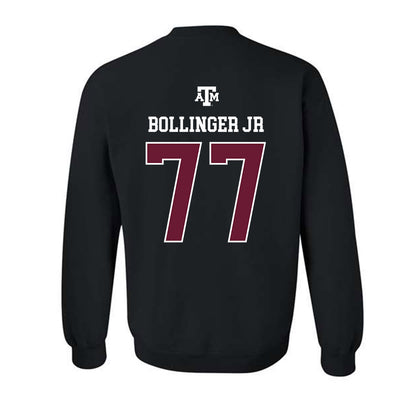 Texas A&M - NCAA Baseball : Michael Bollinger Jr - Black Out 2026 Crewneck Sweatshirt-1