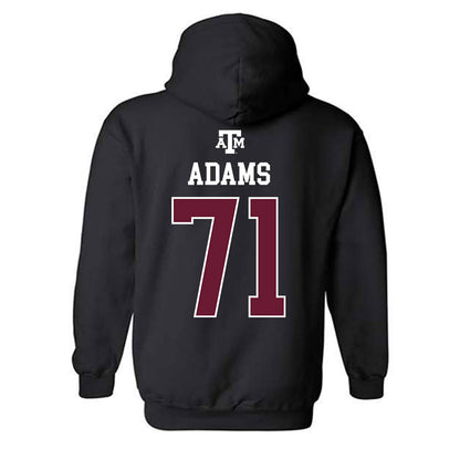 Texas A&M - NCAA Football : Tyree Adams - Black Out 2026 Hooded Sweatshirt-1