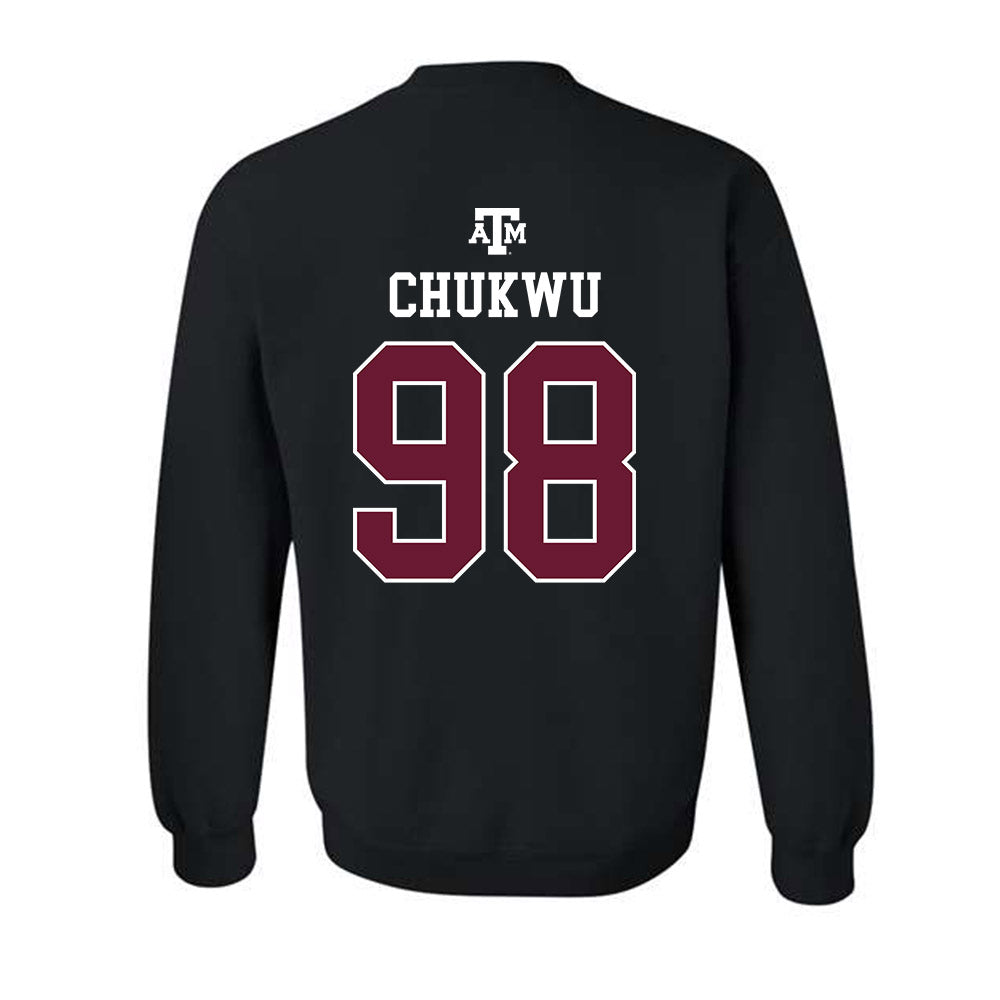 Texas A&M - NCAA Football : Jesse Chukwu - Black Out 2026 Crewneck Sweatshirt-1