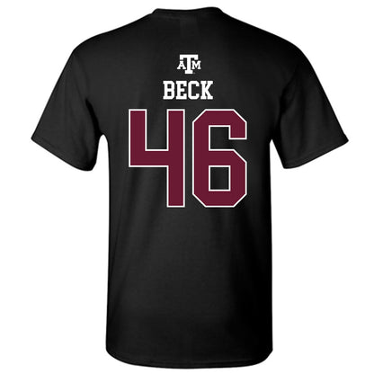 Texas A&M - NCAA Football : Qui Beck - Black Out 2026 T-Shirt-1