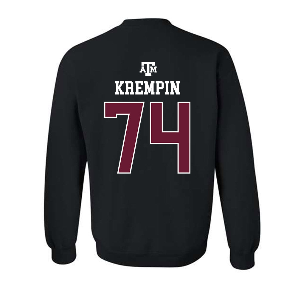 Texas A&M - NCAA Football : Zaden Krempin - Black Out 2026 Crewneck Sweatshirt-1