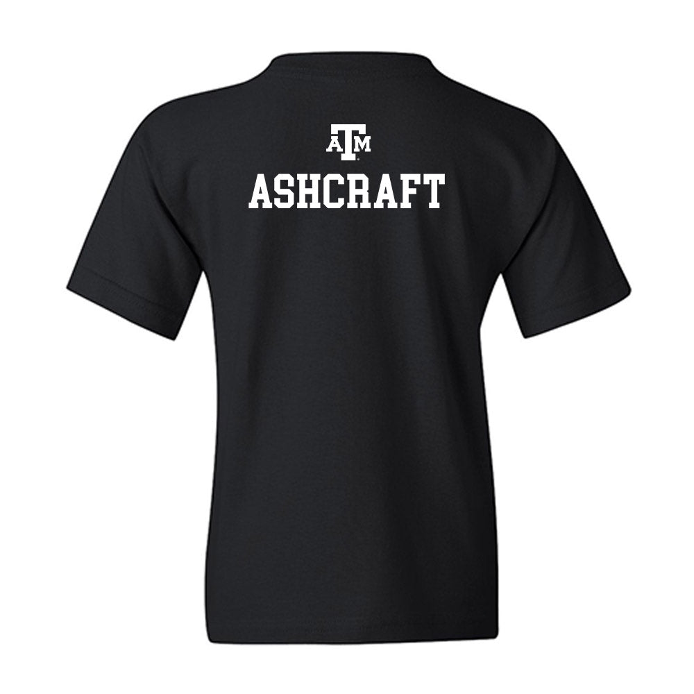 Texas A&M - NCAA Men's Golf : Landon Ashcraft - Black Out 2026 Youth T-Shirt-1