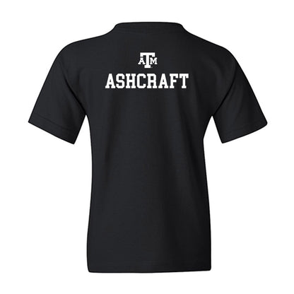 Texas A&M - NCAA Men's Golf : Landon Ashcraft - Black Out 2026 Youth T-Shirt-1