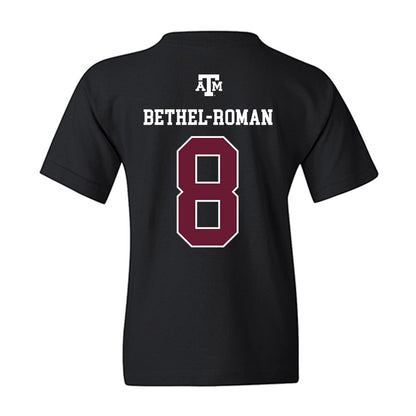 Texas A&M - NCAA Football : Ashton Bethel-Roman - Black Out 2026 Youth T-Shirt-1