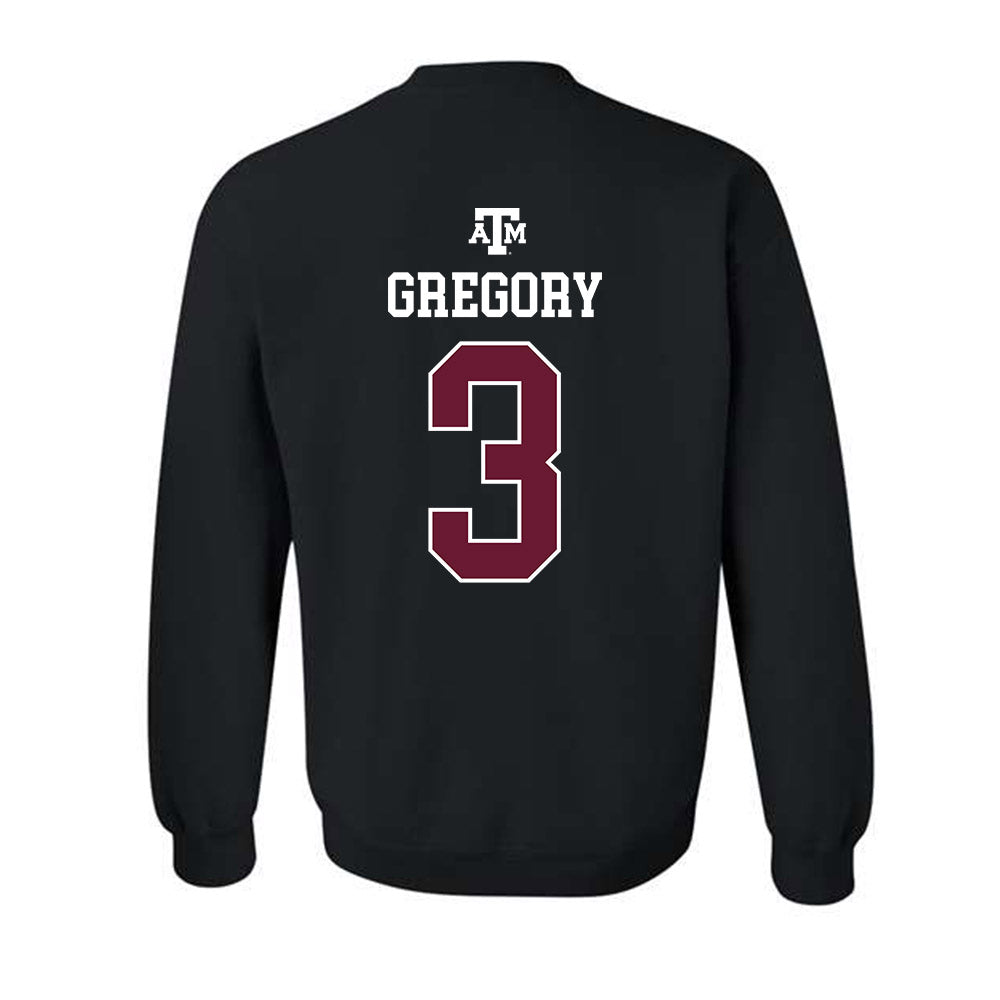 Texas A&M - NCAA Football : Aaron Gregory - Black Out 2026 Crewneck Sweatshirt-1