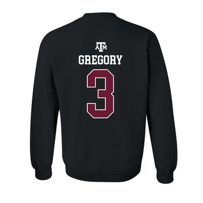 Texas A&M - NCAA Football : Aaron Gregory - Black Out 2026 Crewneck Sweatshirt-1